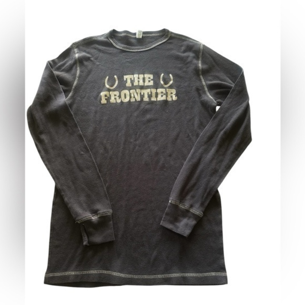 The Frontier Long Sleeve Knit Shirt - Womens Size Medium - Chocolate Brown